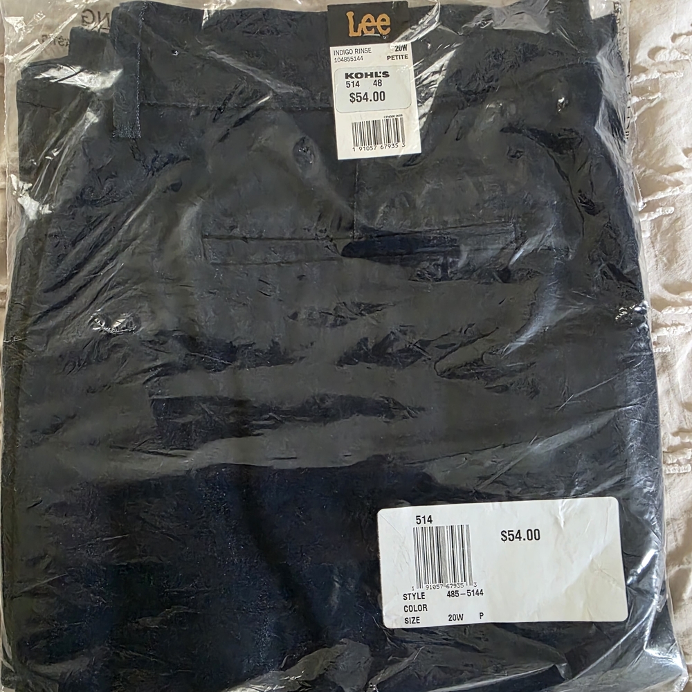 Lee Flex Motion Relax Fit Mid Rise Woman's Size 20w Jeans - Dark Blue